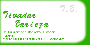 tivadar baricza business card